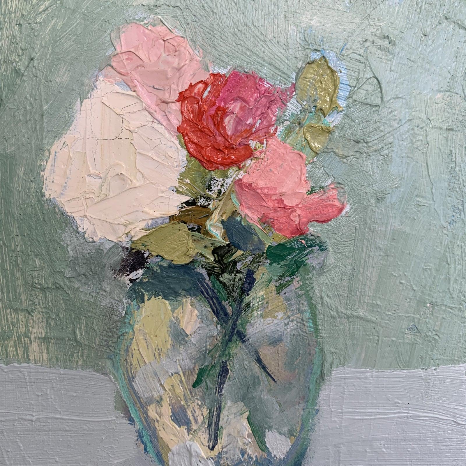 Mini Floral Oil Paintings by S Wheeler 6