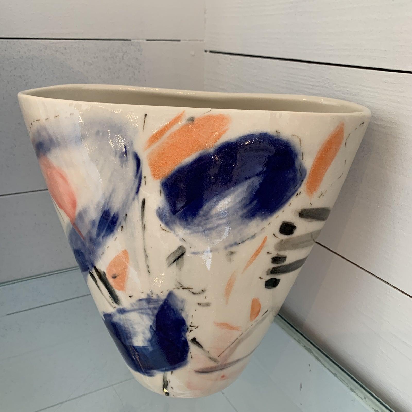 Studio Pottery Abstract Vase by S Wheeler 2