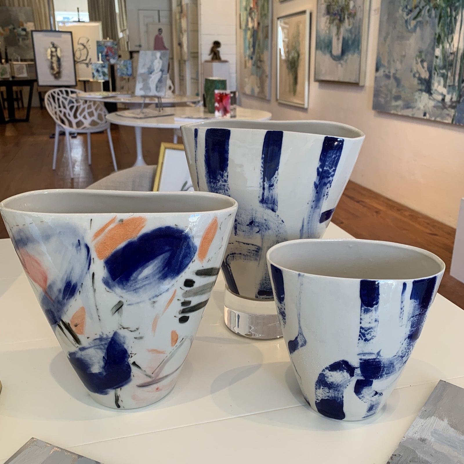 Studio Pottery Abstract Vase by S Wheeler 3