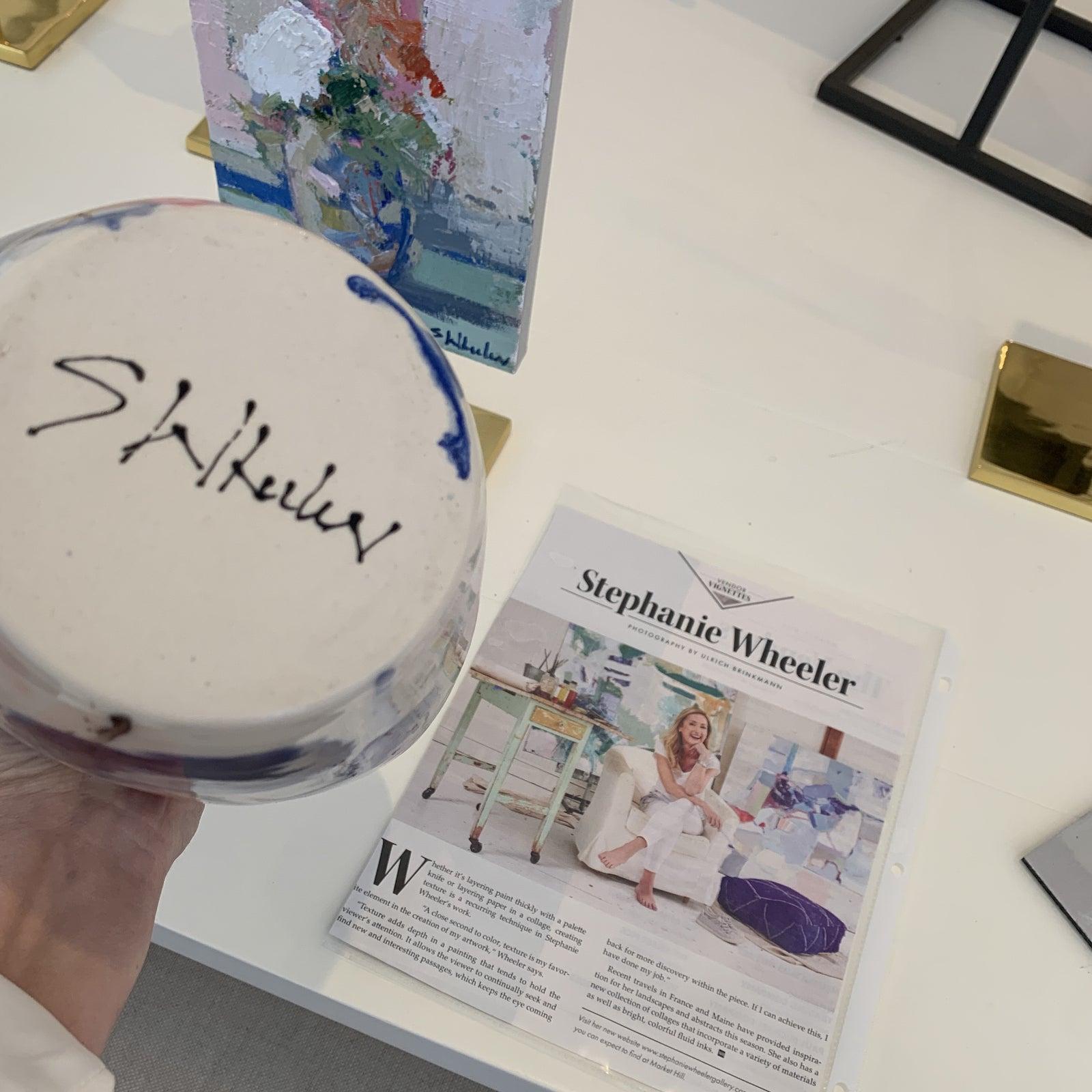 Studio Pottery Abstract Vase by S Wheeler 4