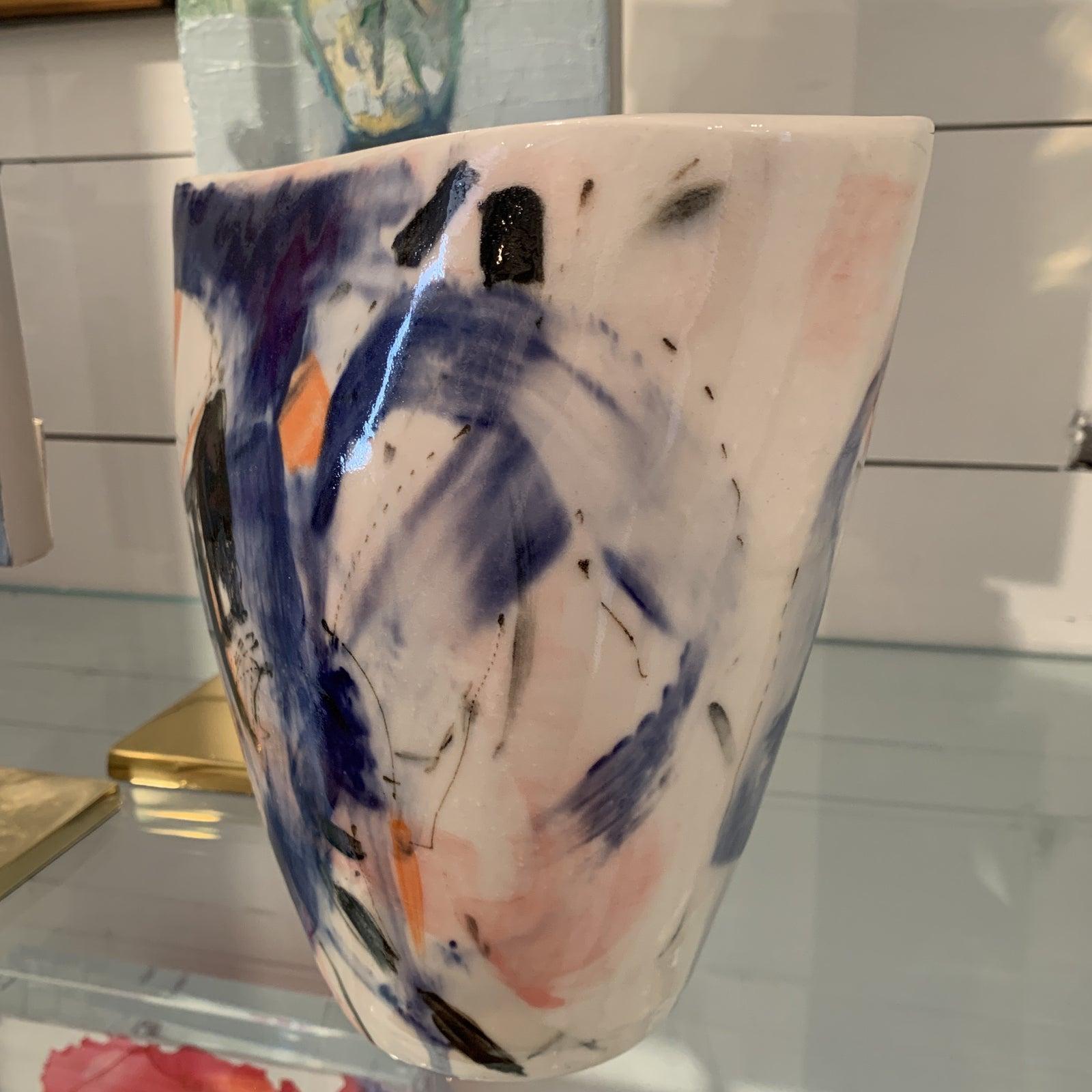 Studio Pottery Abstract Vase by S Wheeler 7