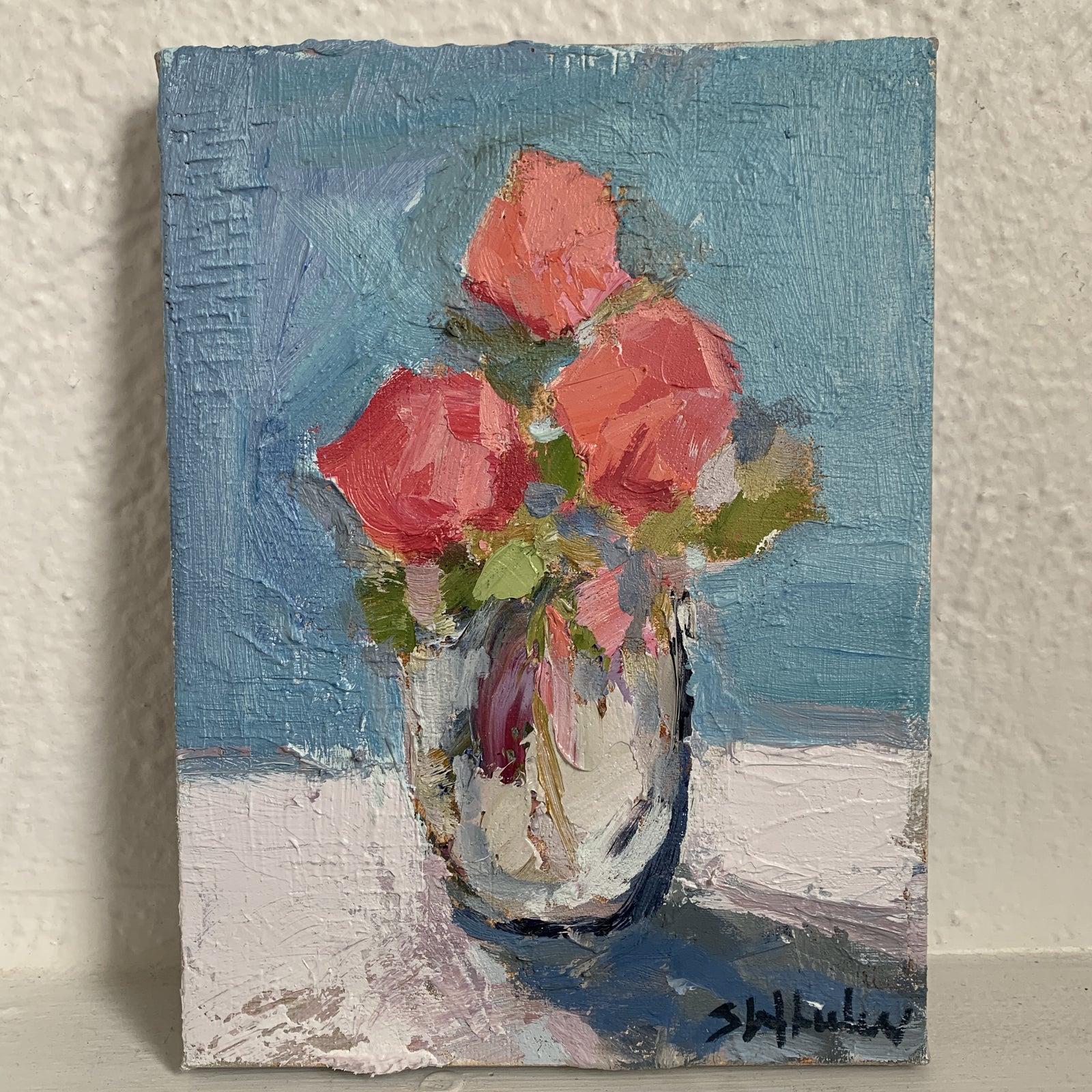 Mini Floral Oil Painting on Canvas 6