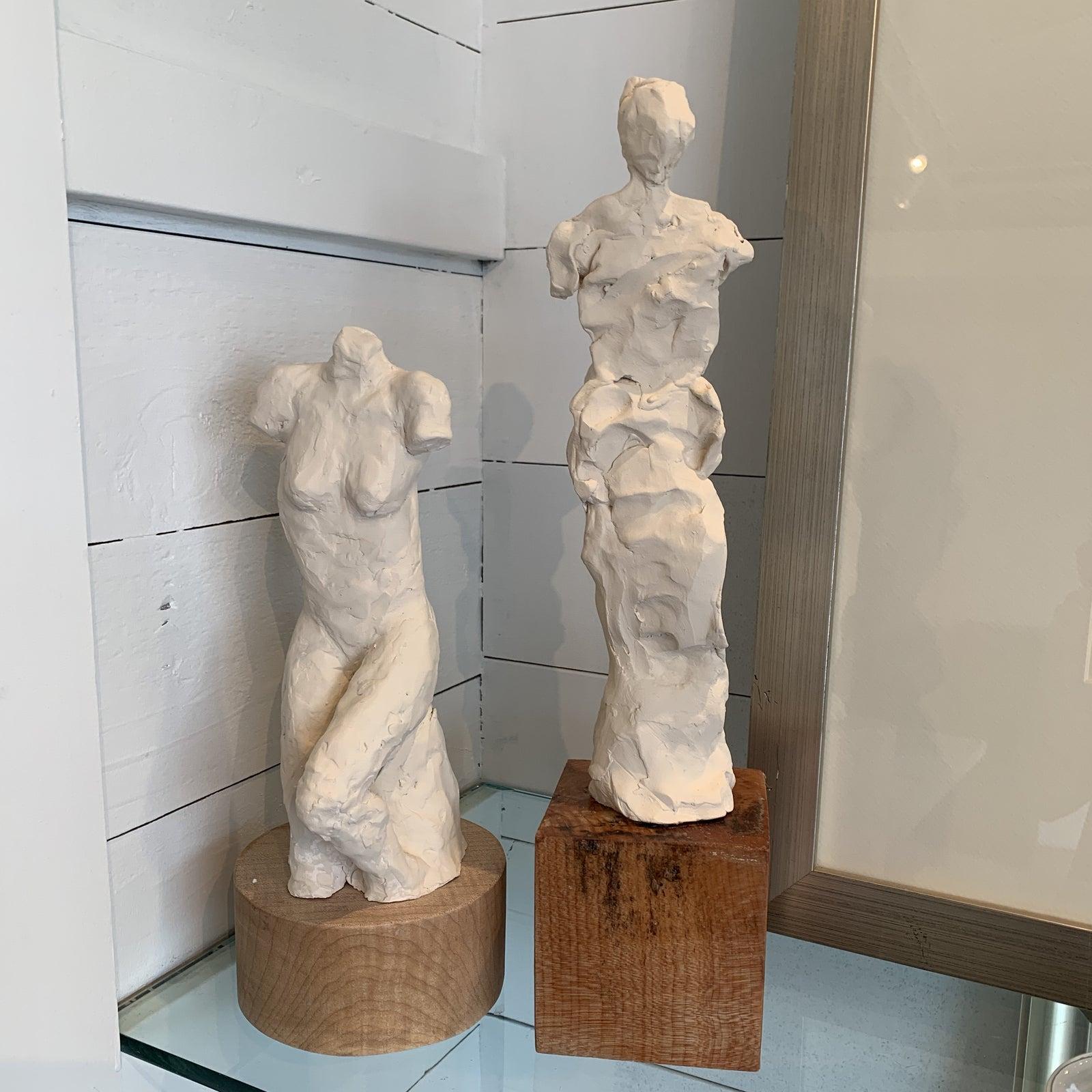 Female Sculpture on Exotic Wooden Base  2