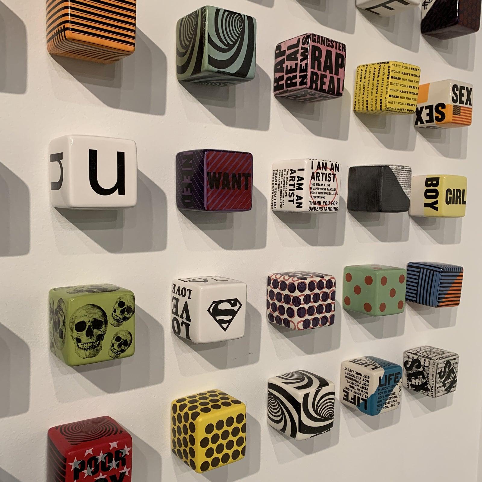Contemporary Ceramic Cube Wall Sculpture by Kaiser Suidan For Sale 2