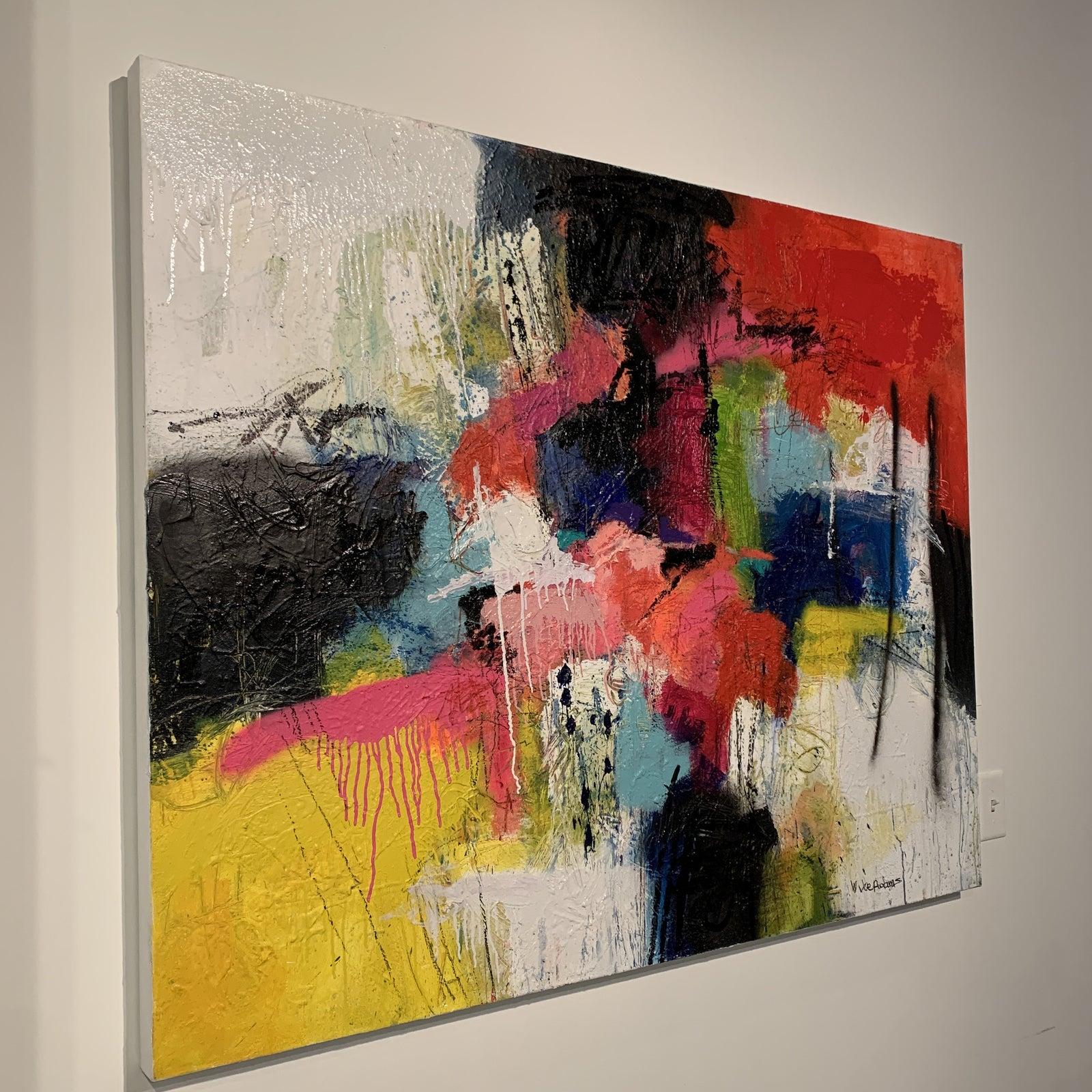 Modern Abstract Painting on Canvas For Sale 1