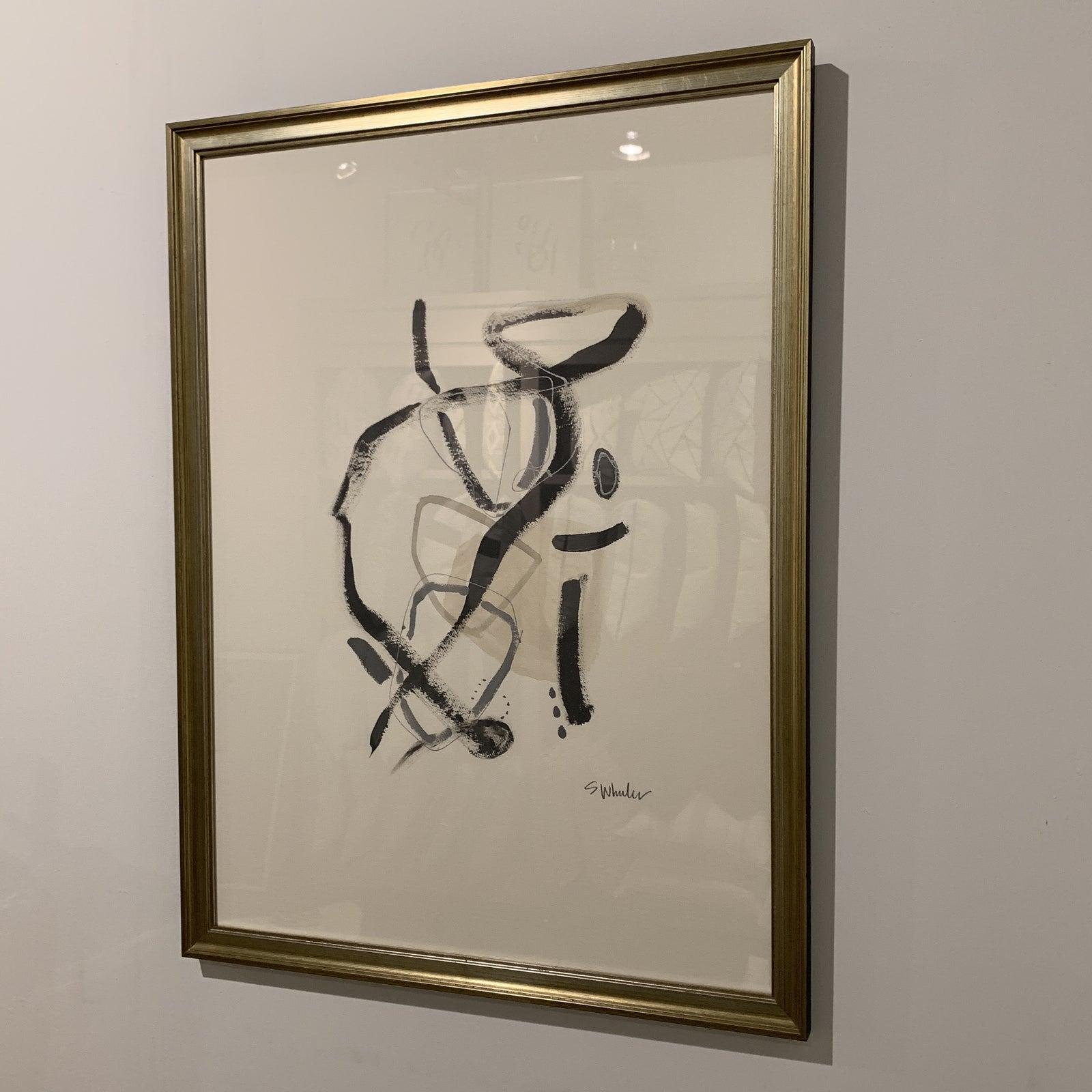 Soft Gestural Series Framed - Painting by Unknown