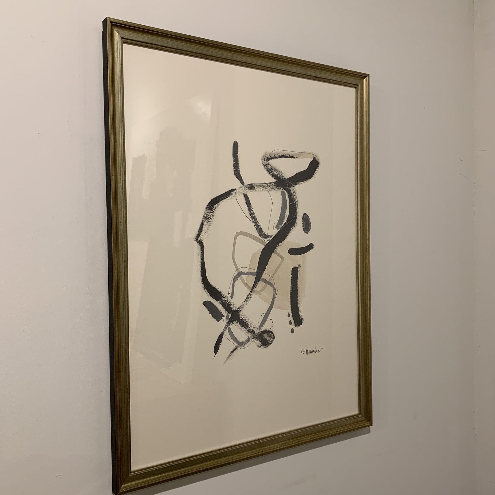 Soft Gestural Series Framed - Abstract Painting by Unknown