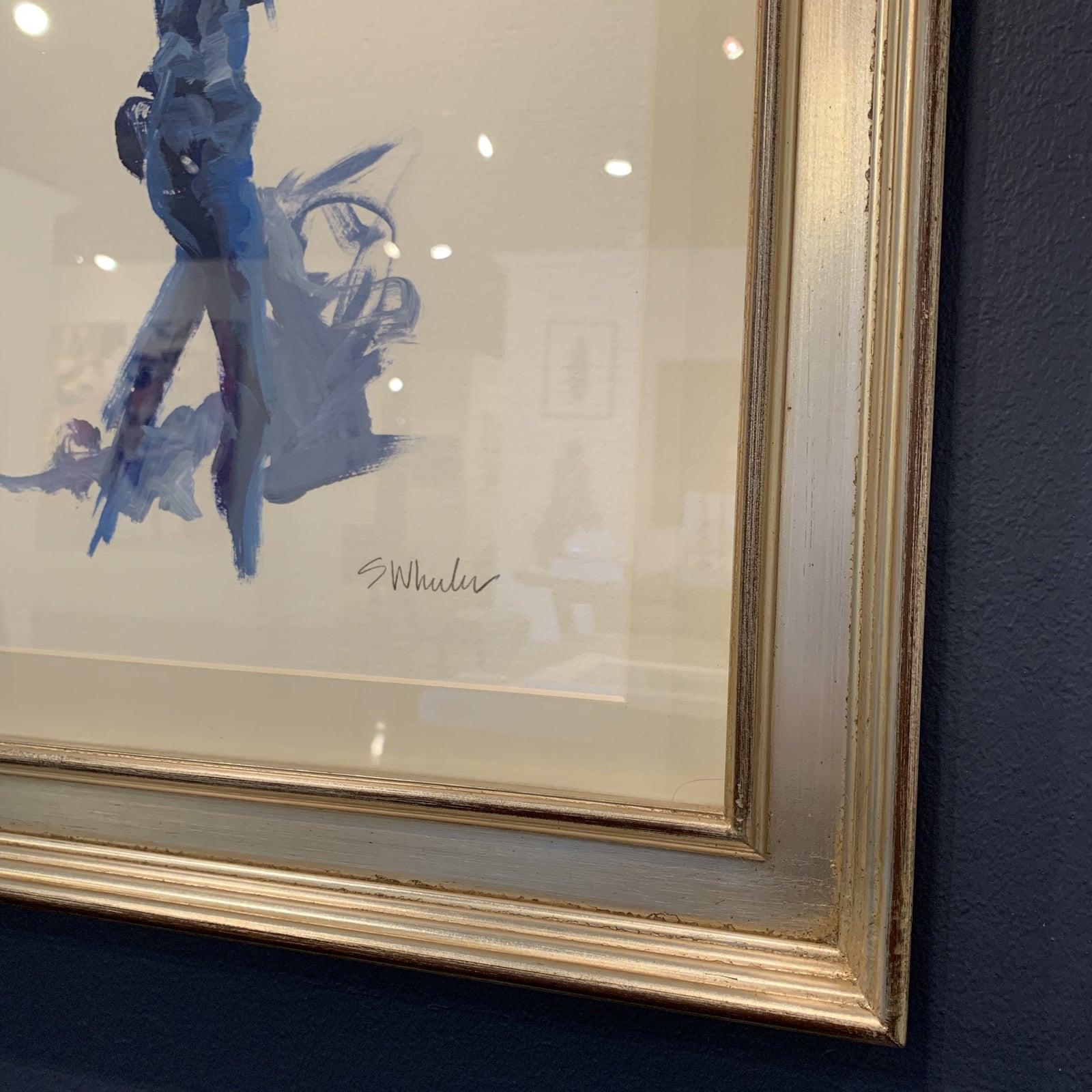 Navy Blue Nude Framed by S Wheeler  1