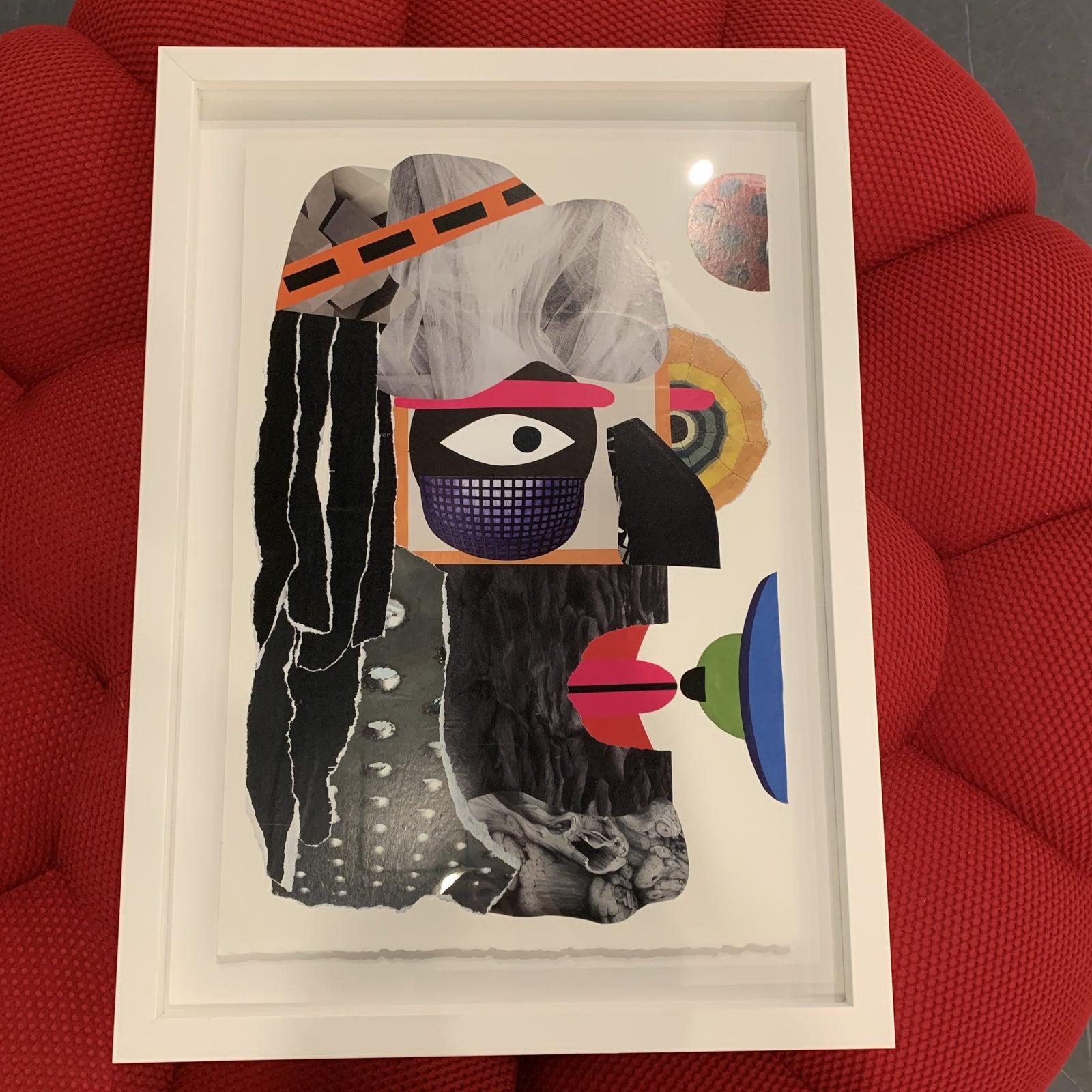 Framed Contemporary Collage - Print by Estaban Pino