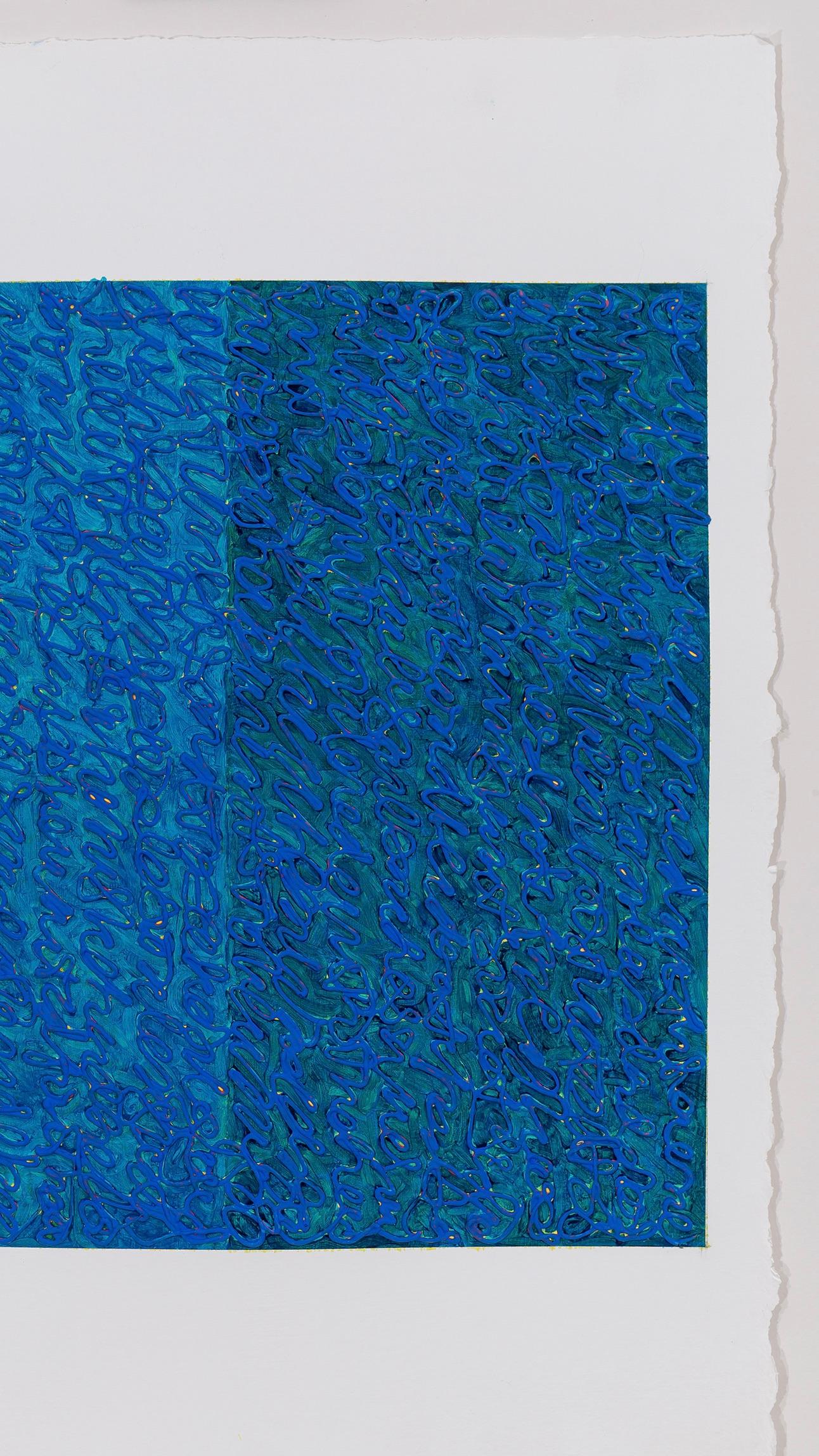 BleuBleuVert - Abstrait Art par Louise P Sloane