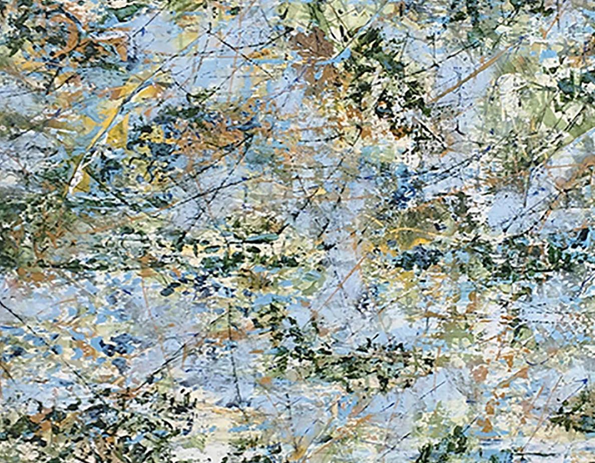 Della Terra 14-5 - Gray Abstract Painting by David Skillicorn