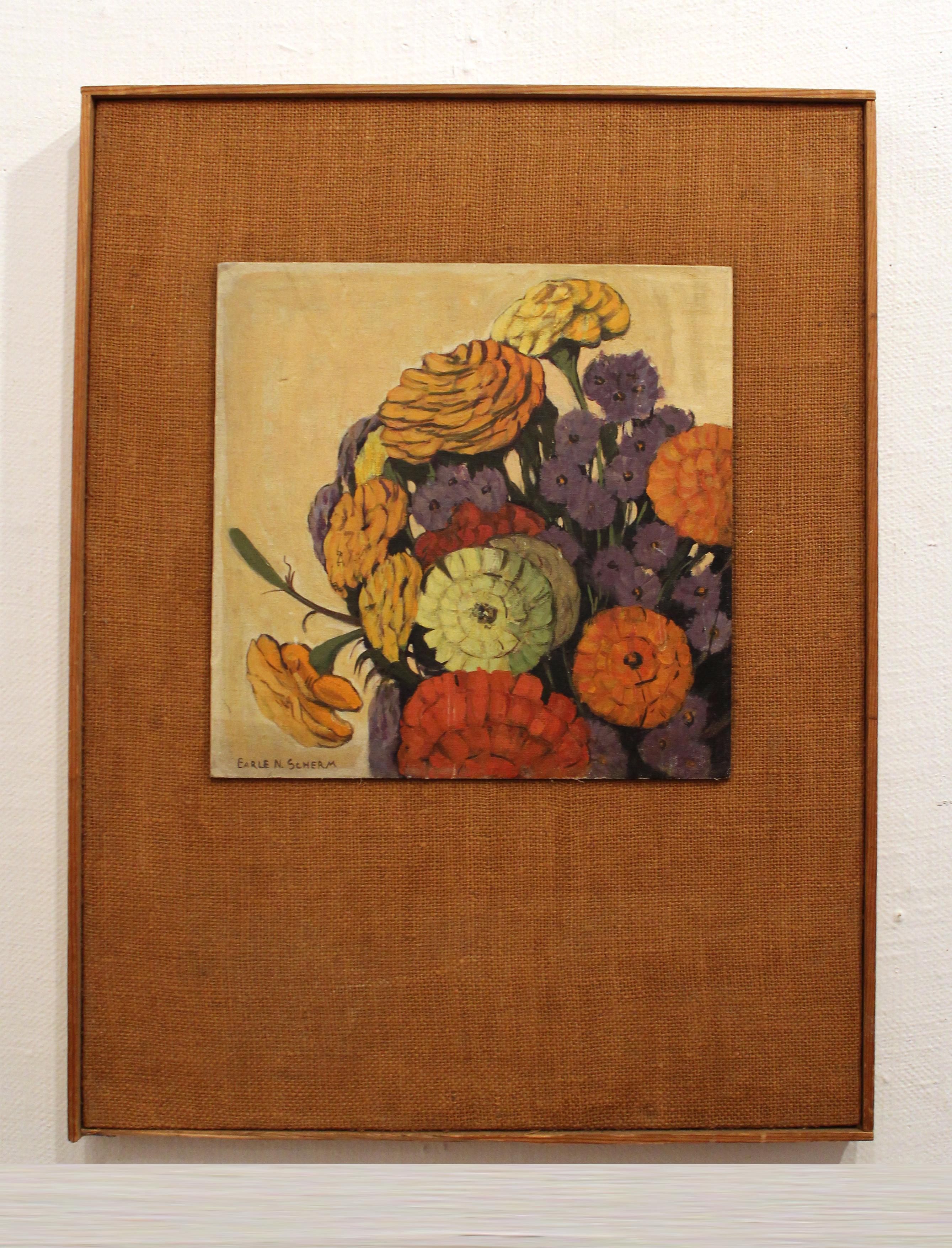 Still-Life Painting Earl Sherm - Floral moderne