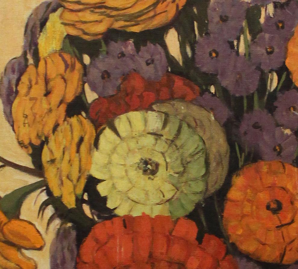 Floral moderne - Moderne Painting par Earl Sherm