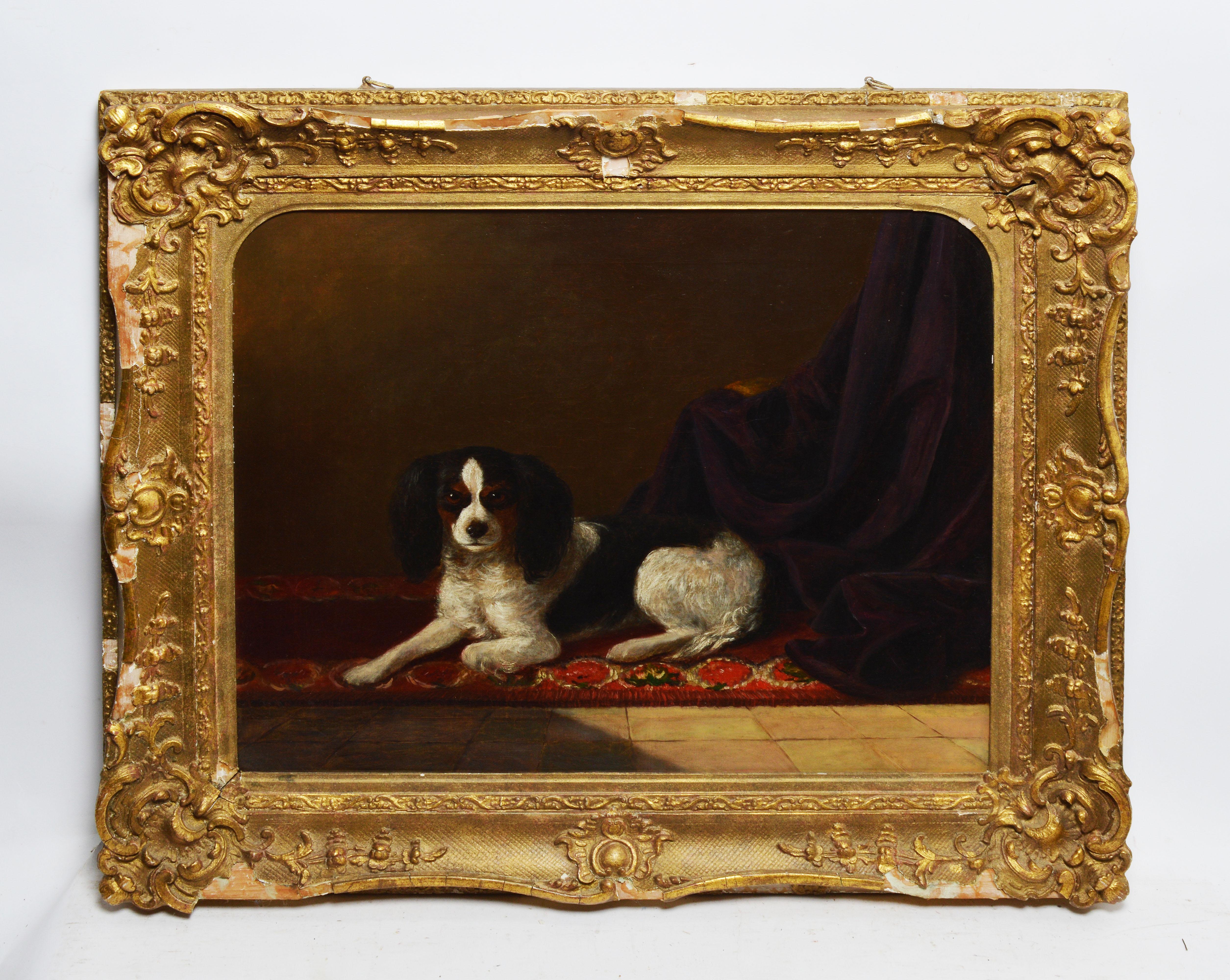 Klassisches klassisches englisches Porträt eines Spanielhundes von Thomas Grimshaw 1