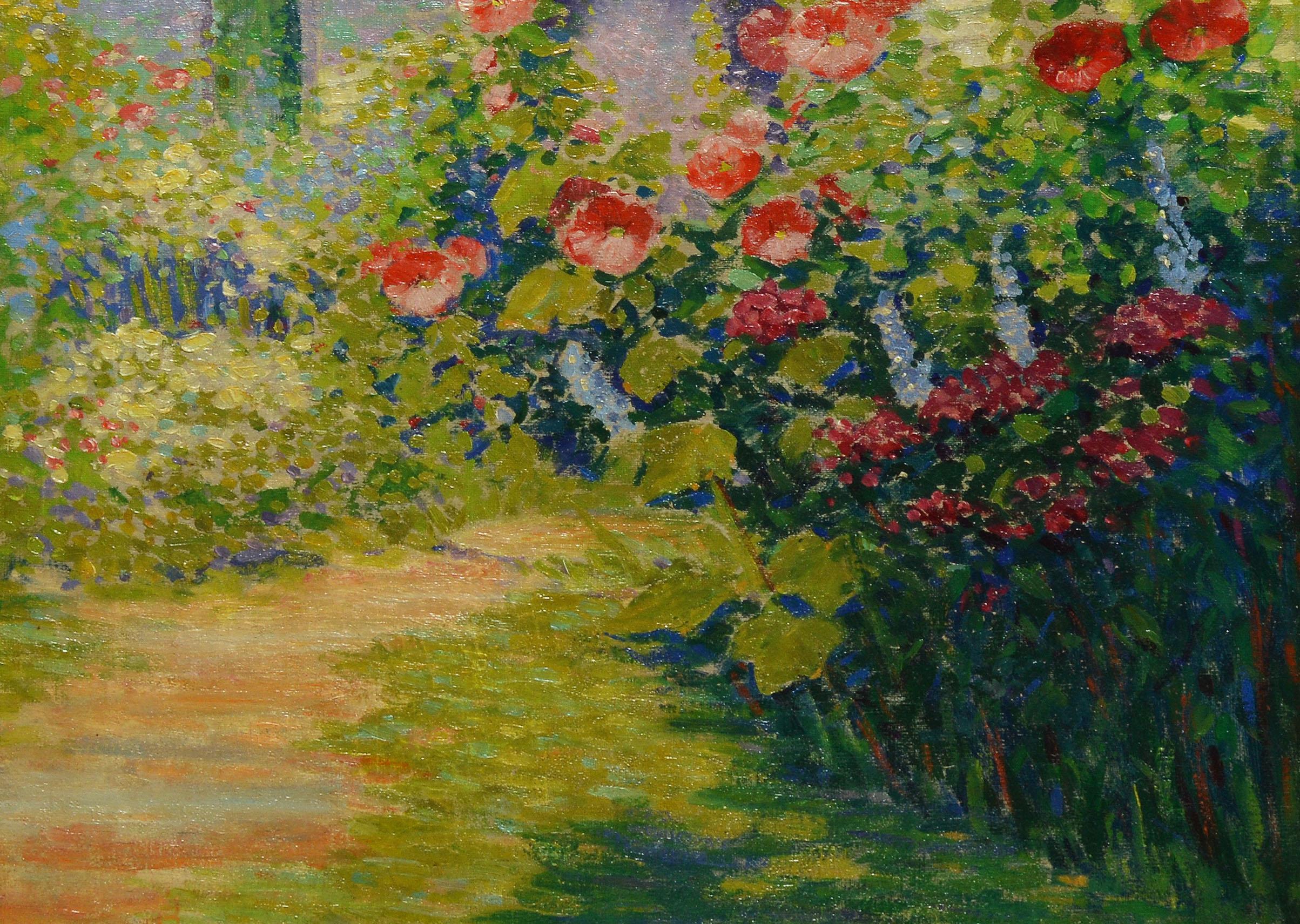 Female American Impressionist Wild Flower Landscape Painting  4