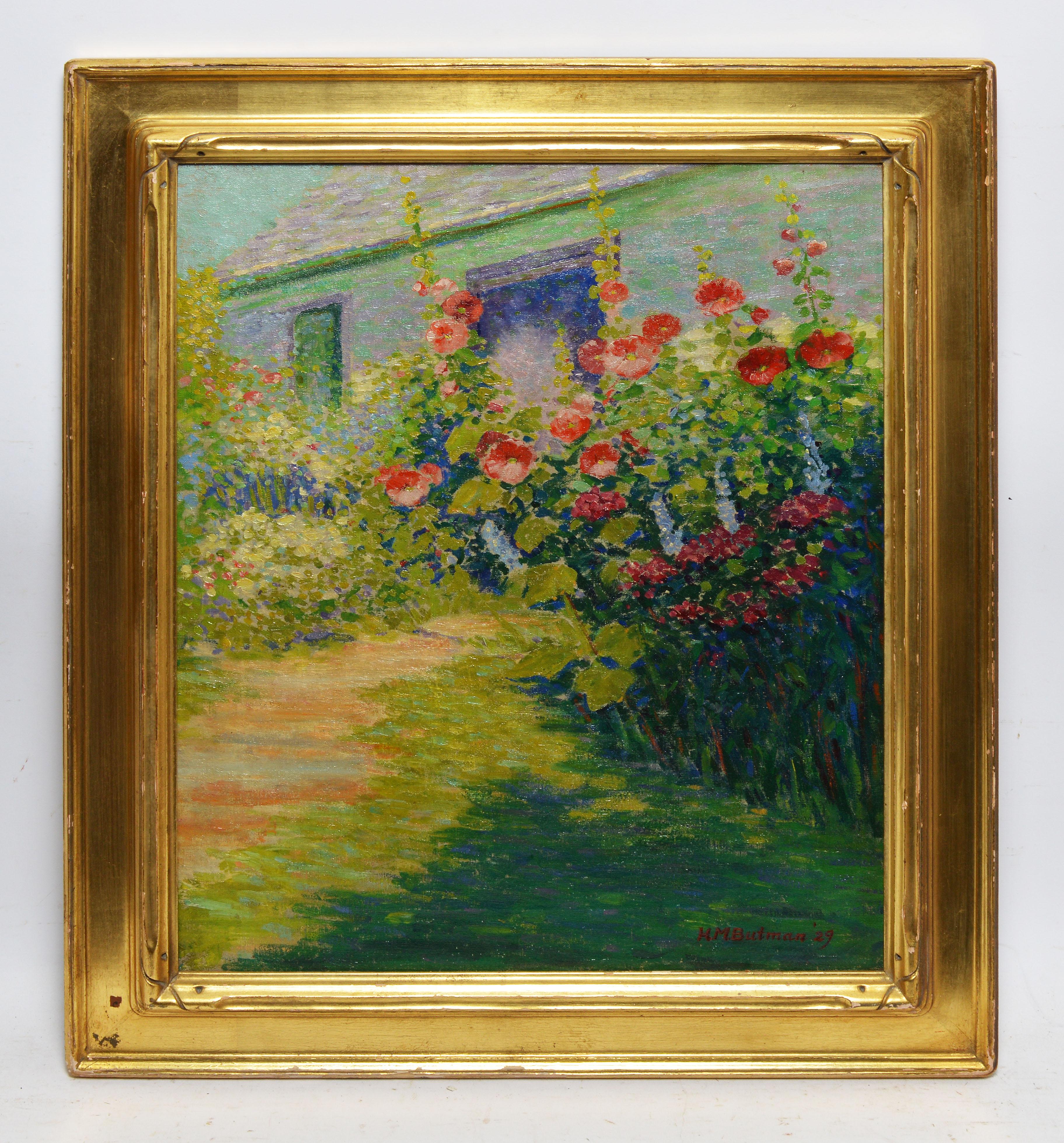 Female American Impressionist Wild Flower Landscape Painting  1