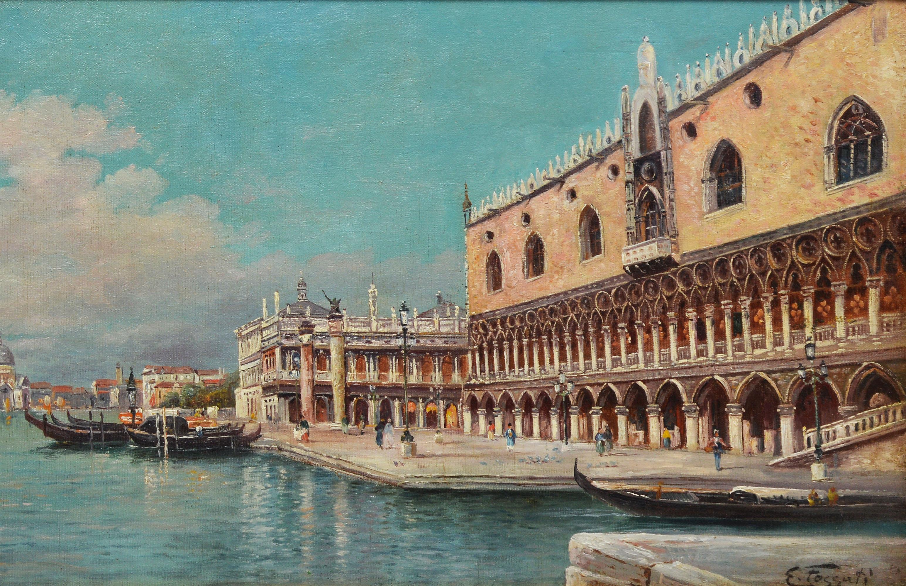19th Century Impressionist Italian View of Venice by Emilio Fossati 2
