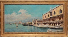 19th Century Impressionist Italian View of Venice by Emilio Fossati