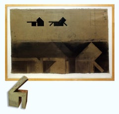 Vintage Minimalist Mixed Media Drawing and Sculpture Andrew Topolski American 1982