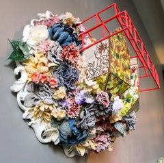 Colleen Toledano Porcelain wall sculpture Floral Colorful Conceptual Porcelain
