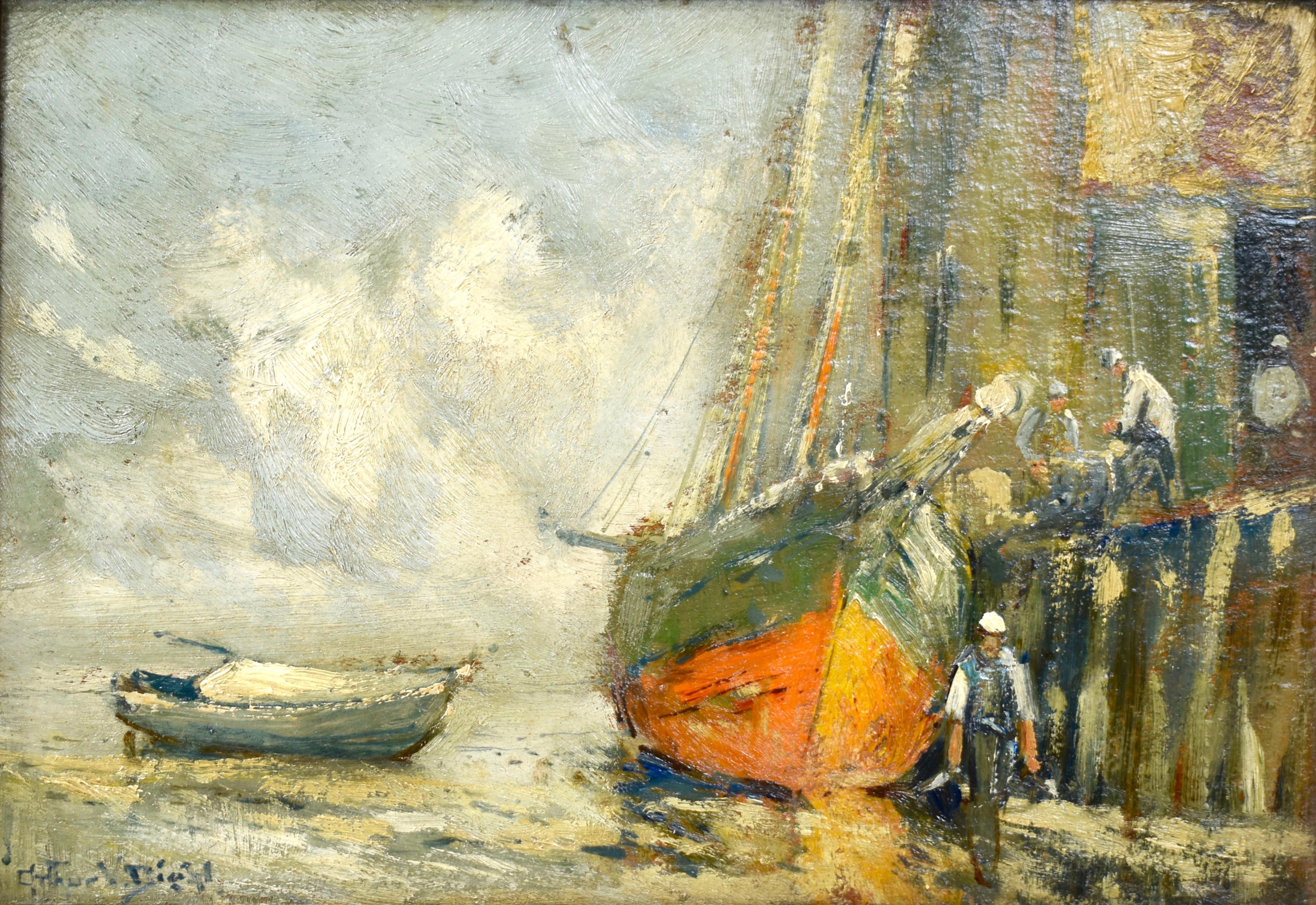 Impressionist View of Provincetown Whorf by Arthur Diehl 1