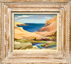 Impressionist Coastal Rhode Island Beach Oil Painting by Edna Lawrence