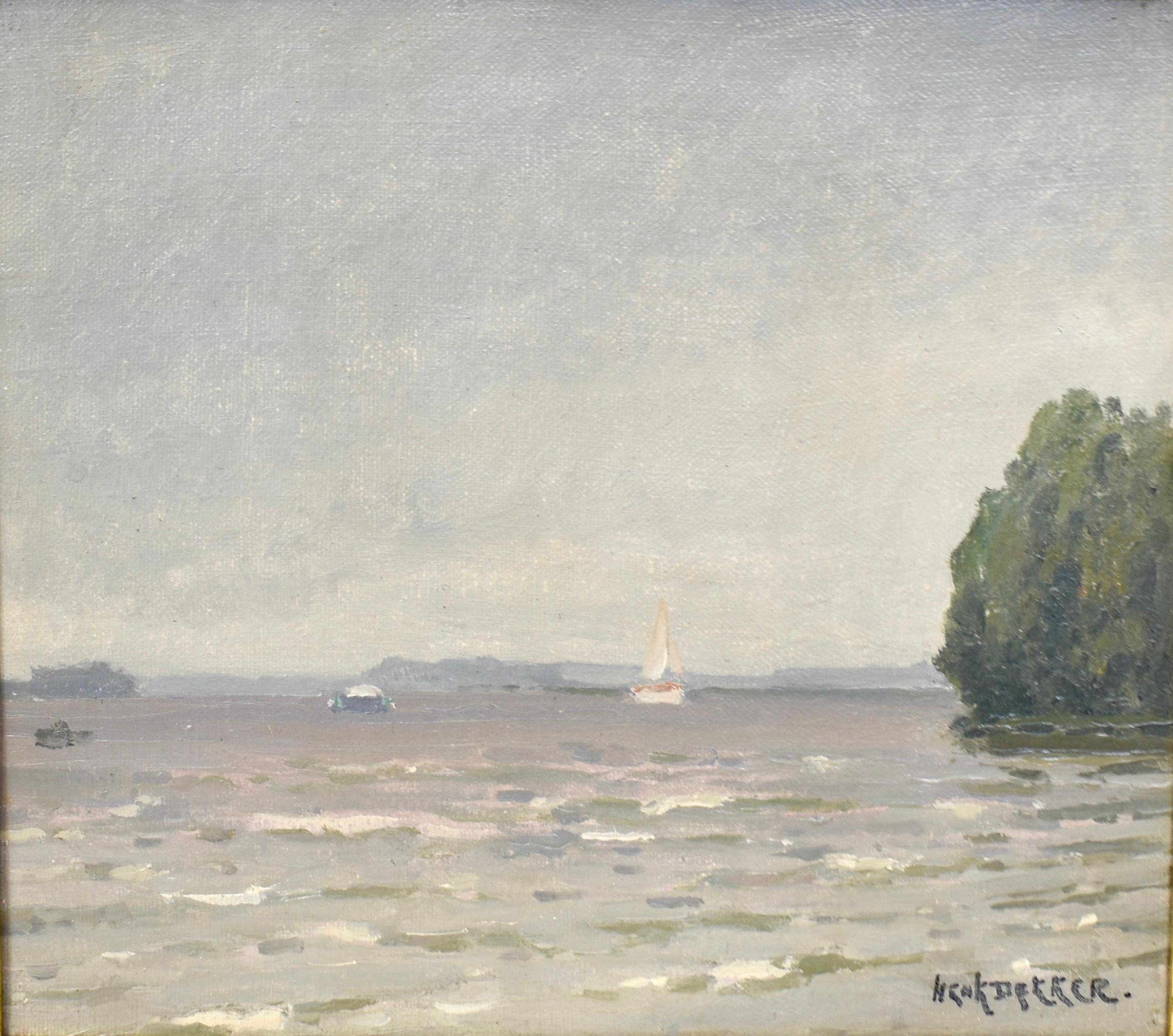 Impressionist Seascape Oil Painting by Henk Dekker 1