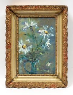 Mid Century Still Life by Listed Artist Adelia Samaha of White Daisies
