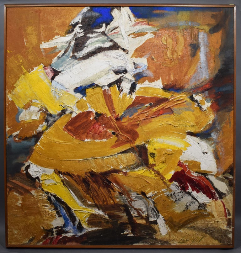 Lee Hill - Lee Hill Listed California Abstract Expressionist 1950 Oil  Painting 