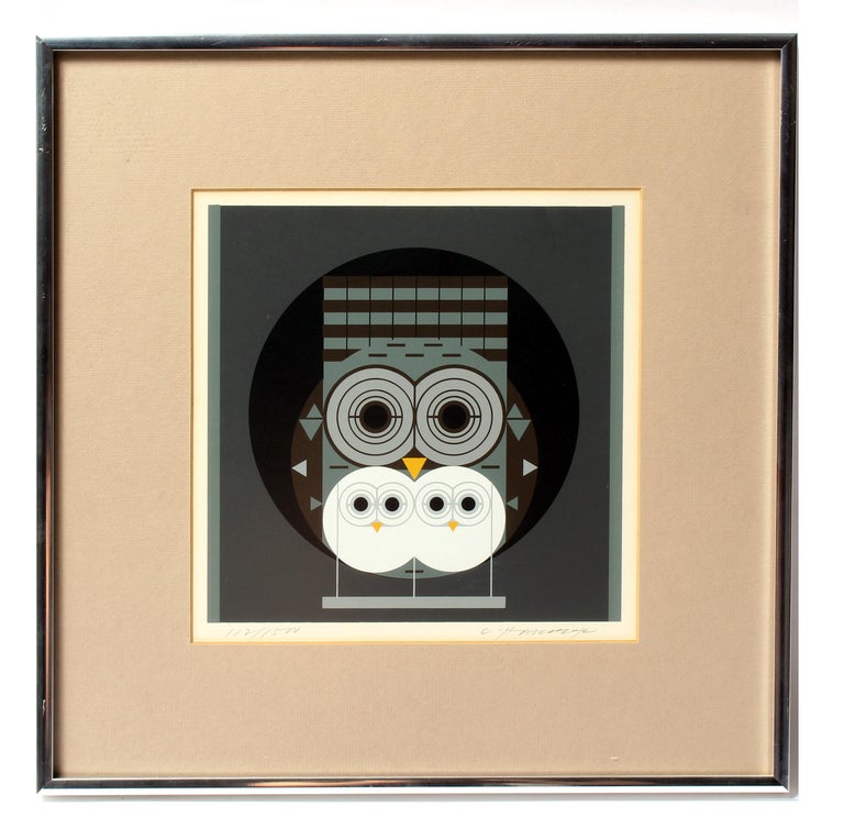 Charley Harper Charley Harper Mid Century Modern Owls lithograph