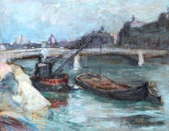 Original impressionist oil painting Paris France Framed Canadian artist 1923