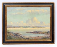 Early 20th Century Oil Painting by Irish Artist Framed Colorful