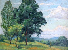 American Impressionist Oil Painting Woodstock, NY Landscape Carlson School 1927