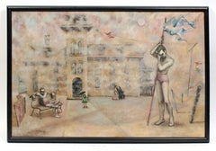 WPA Magic Realism Oil Painting National Gallery MOMA Thornberg Female 1930''s