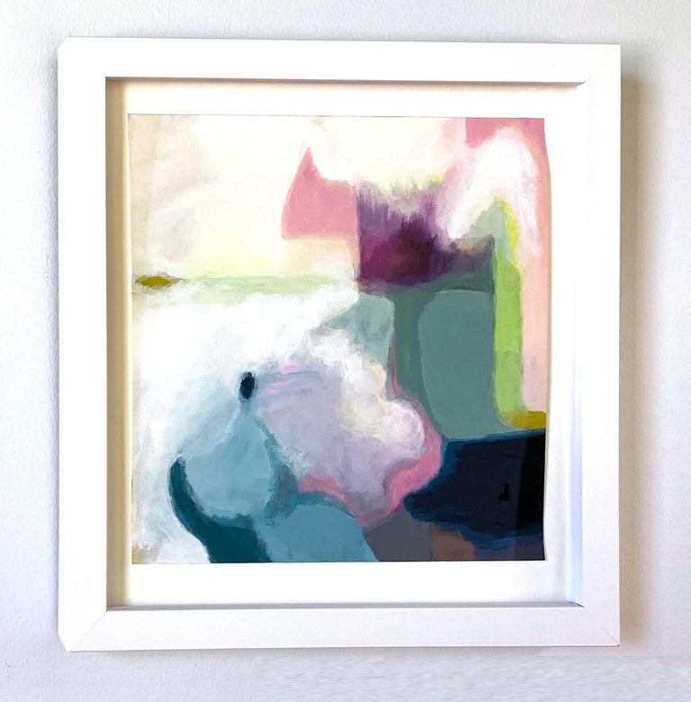 Sandy Litchfield Bright Landscape Painting Framed Colorful Abstract