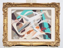 Quadro astratto vintage americano incorniciato