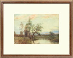 George Flavelle - Tonalist Antique American Landscape Painting Arts Student League PA NYC Framed Tonalist Antique American Landscape Painting Arts Student League PA NYC Framed