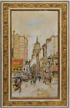 Antique Paris School Impressionist Cityscape Oil Painting by Jan Korthals