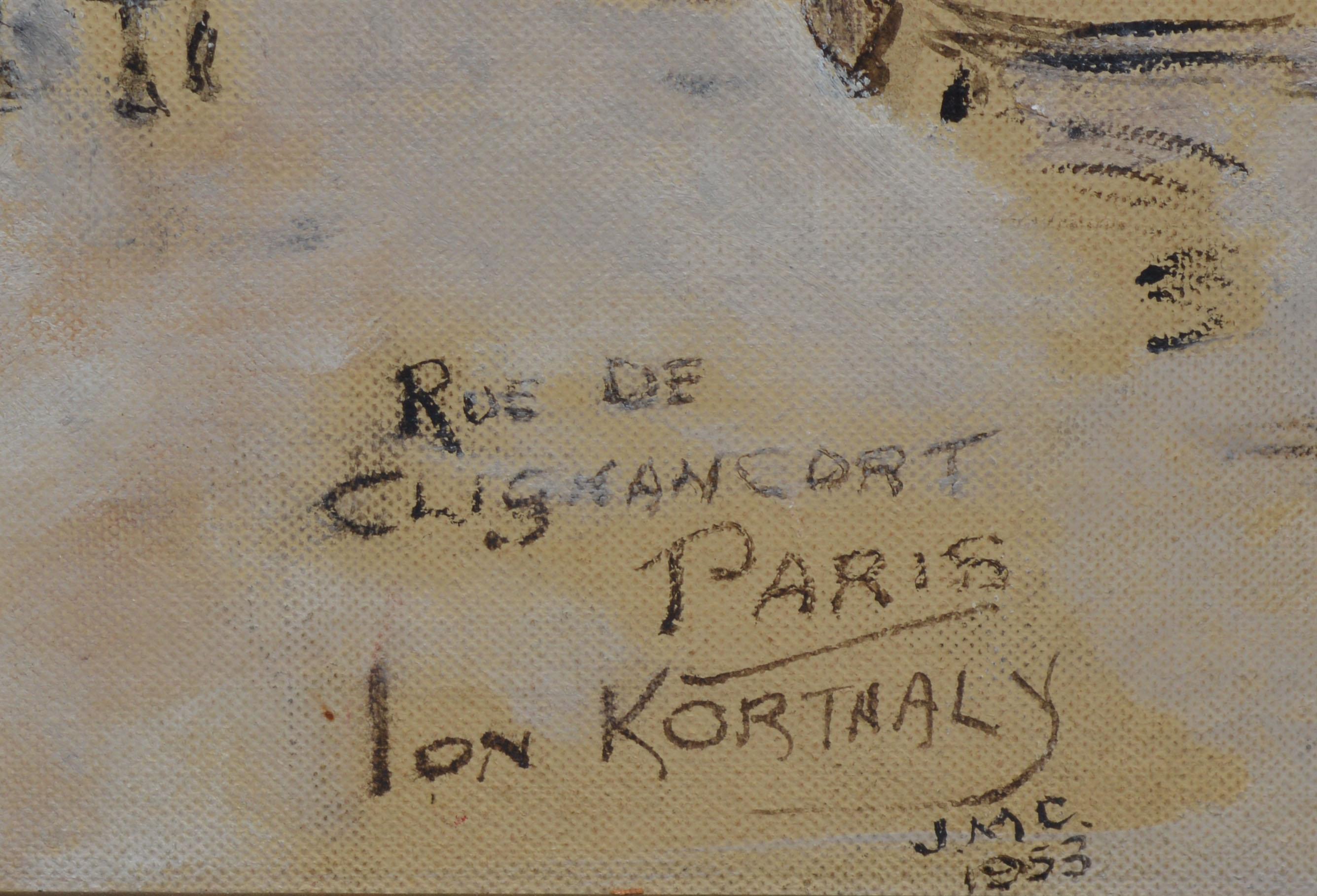 Antique Paris School Impressionist Cityscape Oil Painting by Jan Korthals 1