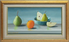 Vintage Super Realist Tromp L'Oeil Fruit Still Life Oil Painting Randolph Brooks