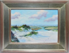 Antique American Impressionist Coastal Oil Painting by Malcolm Waite