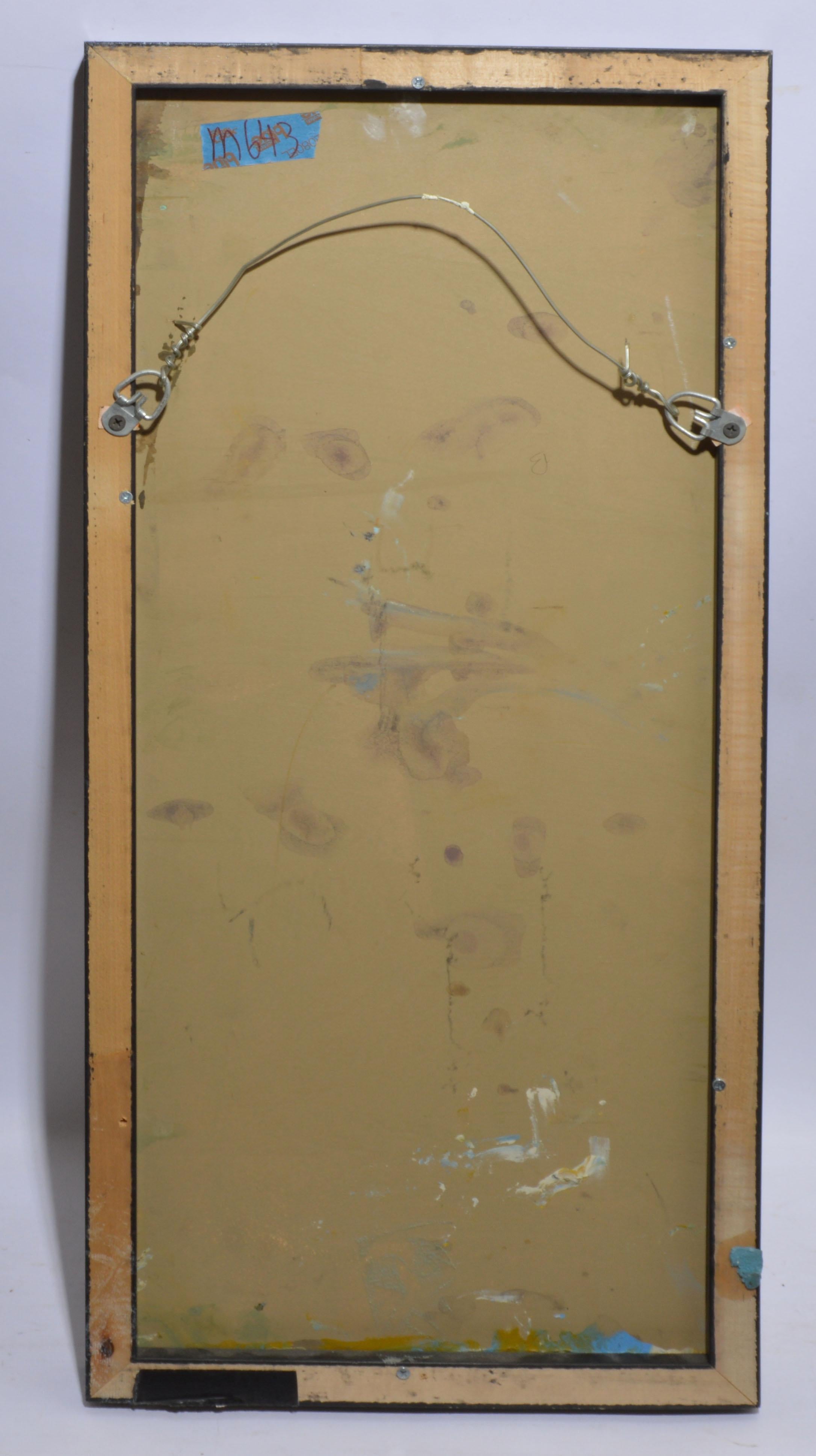 American Modern, Super Realist, Trompe L'Oeil Flamingo & Koi Fish Oil Painting 5