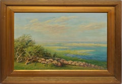 Antique American Expansive Panoramic Landscape Oil Painting by Frederick H Clark