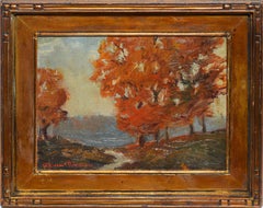Antique American Impressionist Fall Landscape by Robert Emmett Owen