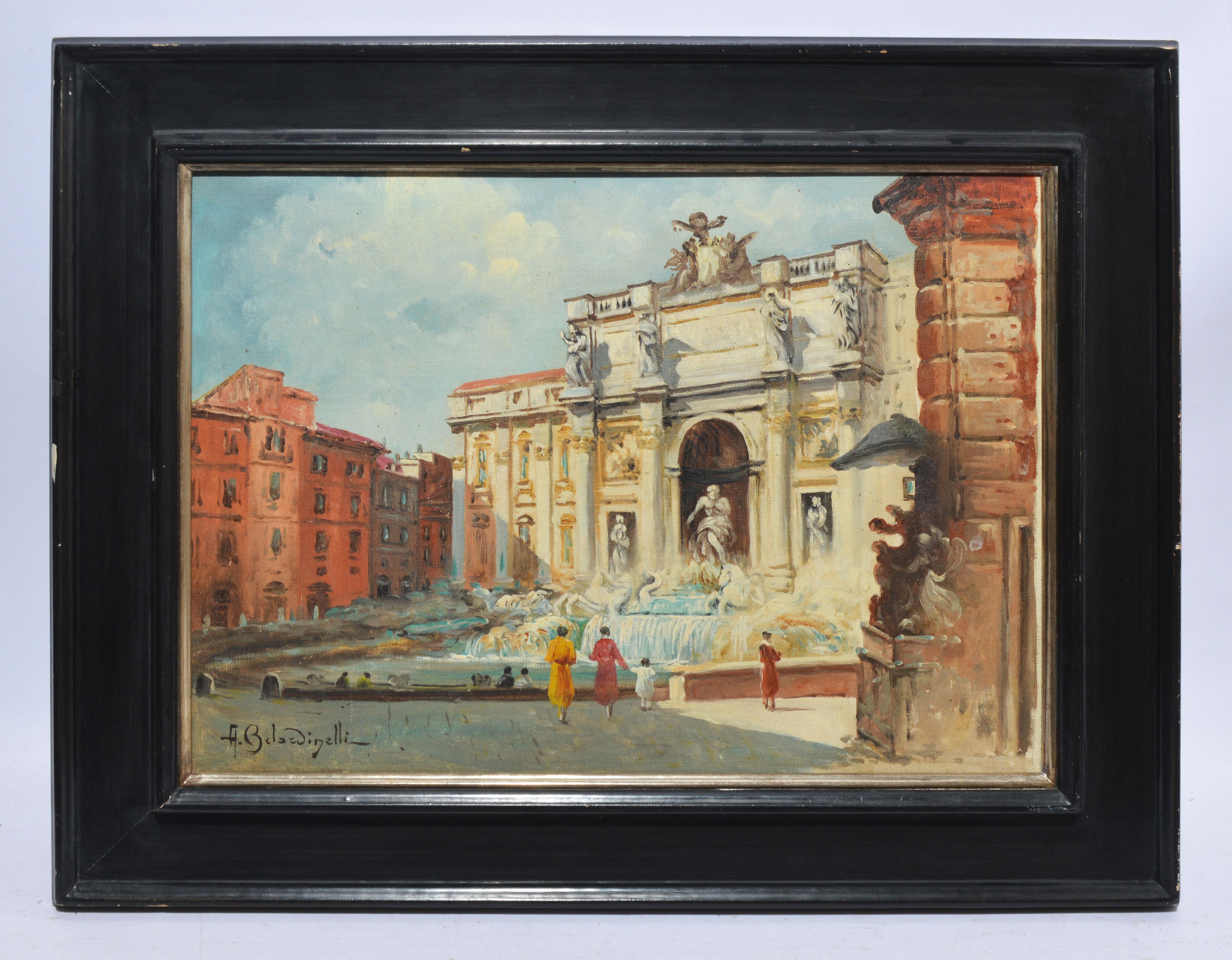 trevi fountain painting
