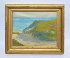 Antique Impressionist Hamptons Beach Seascape Oil Painting by Walter Cleveland