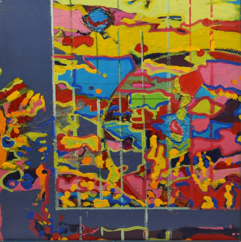 James Edward Jones Vintage Abstract Composition, Oil Painting by