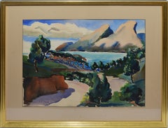 Antique Tropical Landscape Painting by Roderick Mead