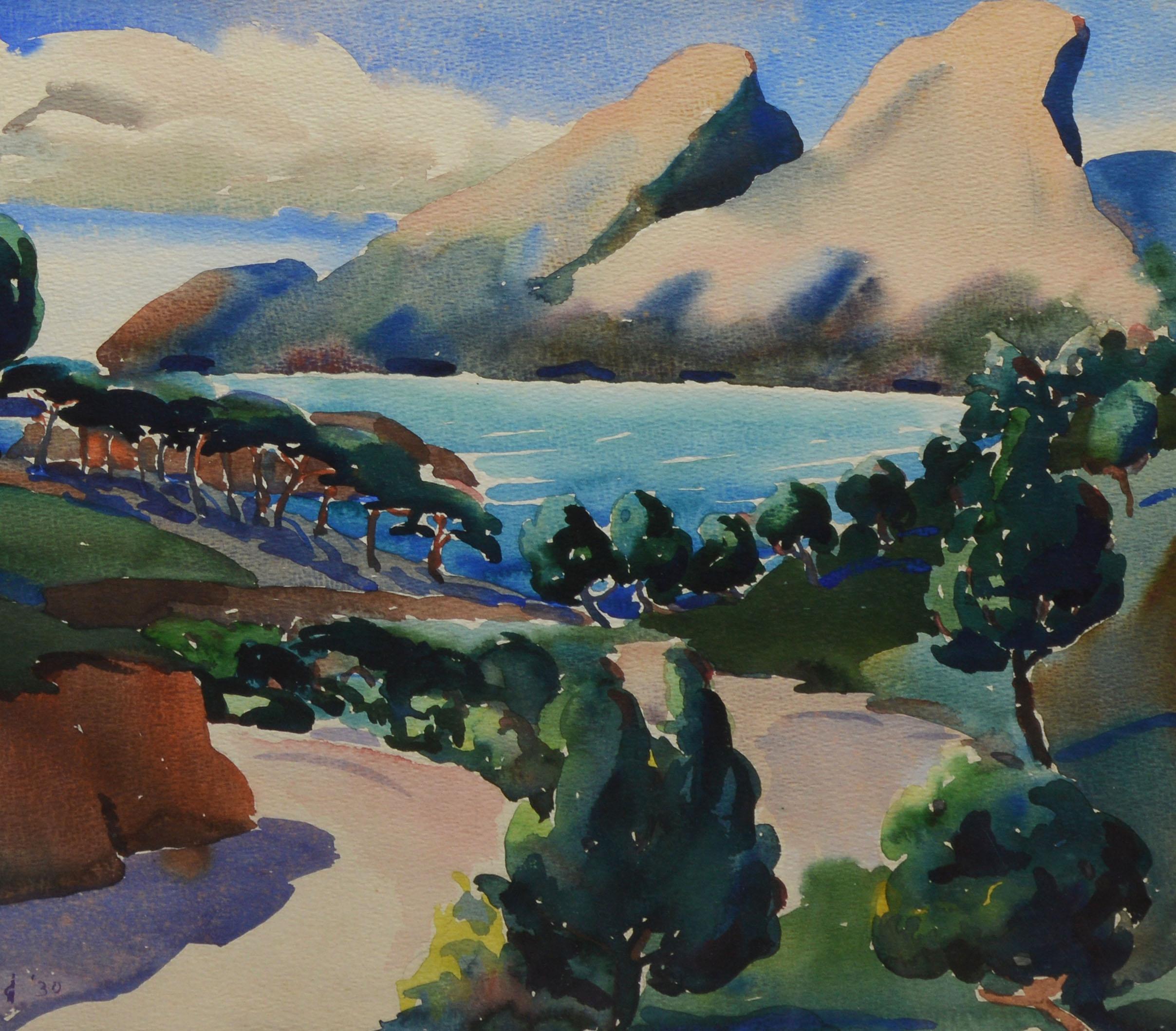 Antique Tropical Landscape Painting by Roderick Mead 3