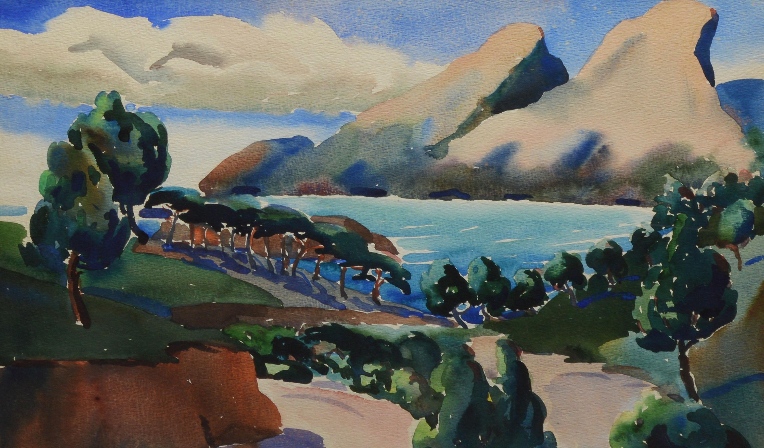 Antique Tropical Landscape Painting by Roderick Mead 4